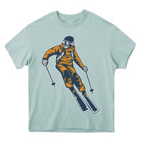 Arona born to ski Heavy Core Tee - artisFamous
