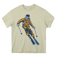 Mossy born to ski Heavy Core Tee - artisFamous