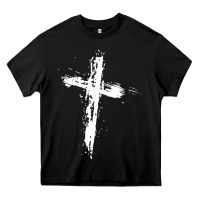 Black cross Heavy Core Tee - artisFamous