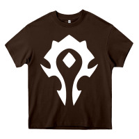 Chocolate Brown horde symbol Heavy Core Tee - artisFamous