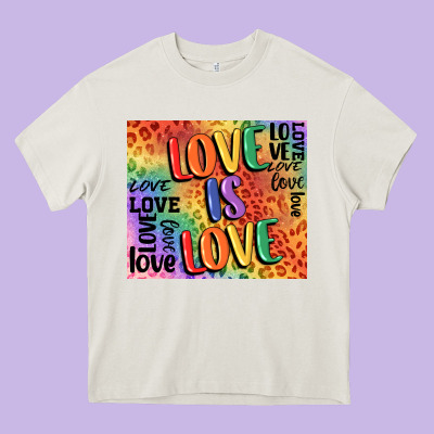 Pride Love Is Love Heavy Core Tee Designed By Fadigitalartstudio