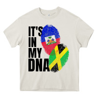 Cream jamaican and haitian mix flag dna heritage Heavy Core Tee - artisFamous