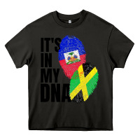 Asphalt jamaican and haitian mix flag dna heritage Heavy Core Tee - artisFamous