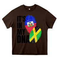 Chocolate Brown jamaican and haitian mix flag dna heritage Heavy Core Tee - artisFamous