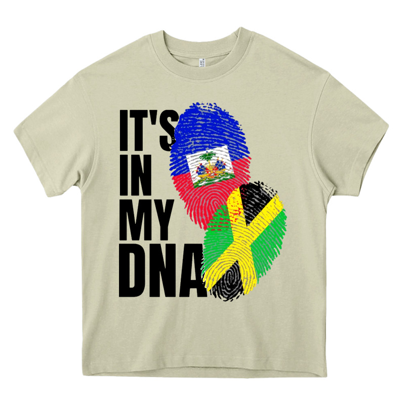 Jamaican And Haitian Mix Flag Dna Heritage Heavy Core Tee by artisFamous | Teevron