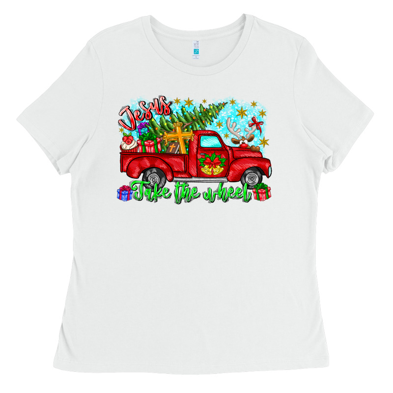 Jesus Take The Wheel Ladies Tee by CowhideDigitalArt | Teevron