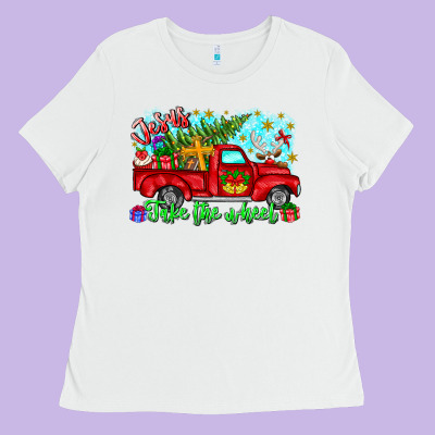 Jesus Take The Wheel Ladies Tee Designed By Cowhidedigitalart