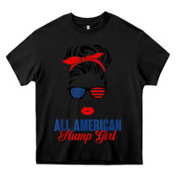 Black all american trump girl Heavy Core Tee - artisFamous