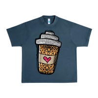 Midnight Navy leopard glitter coffee cup Urban Heavy Tee - Jasminsmagicworld