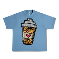 Pebble Blue leopard glitter coffee cup Urban Heavy Tee - Jasminsmagicworld
