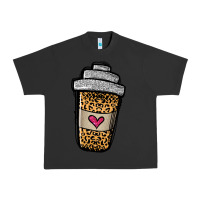 Pigment Black leopard glitter coffee cup Urban Heavy Tee - Jasminsmagicworld
