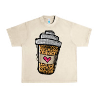 Sandshell leopard glitter coffee cup Urban Heavy Tee - Jasminsmagicworld