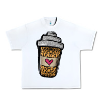 White leopard glitter coffee cup Urban Heavy Tee - Jasminsmagicworld