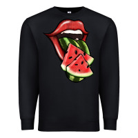 Black Watermelon Tongue Premium Sweatshirt - Jasminsmagicworld