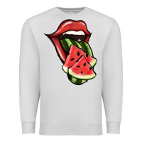 Dove Grey Watermelon Tongue Premium Sweatshirt - Jasminsmagicworld