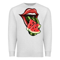 Oatmeal Heather Watermelon Tongue Premium Sweatshirt - Jasminsmagicworld