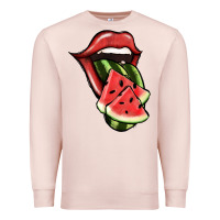 Pale Pink Watermelon Tongue Premium Sweatshirt - Jasminsmagicworld