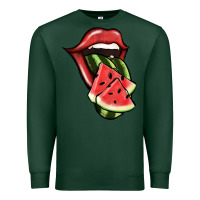 Sports Green Watermelon Tongue Premium Sweatshirt - Jasminsmagicworld