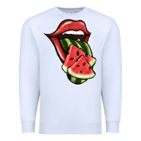 White Watermelon Tongue Premium Sweatshirt - Jasminsmagicworld