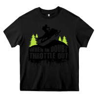 Black snowmobile throttle Heavy Core Tee - artisFamous