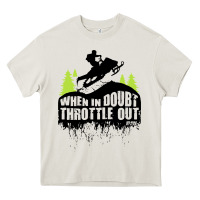 Cream snowmobile throttle Heavy Core Tee - artisFamous