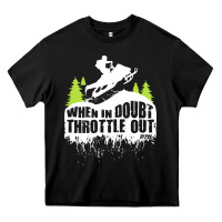 Black snowmobile throttle Heavy Core Tee - artisFamous