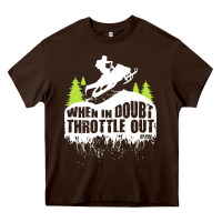 Chocolate Brown snowmobile throttle Heavy Core Tee - artisFamous