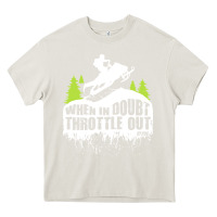 Cream snowmobile throttle Heavy Core Tee - artisFamous