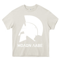 Cream spartan helmet Heavy Core Tee - artisFamous