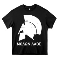 Black spartan helmet Heavy Core Tee - artisFamous