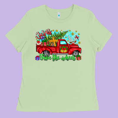 Jesus Take The Wheel Ladies Tee Designed By Cowhidedigitalart
