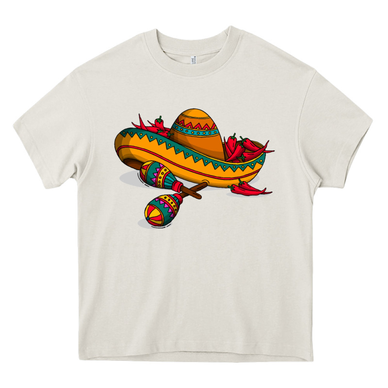 Maracas Sombrero Mexican Heavy Core Tee by artisFamous | Teevron