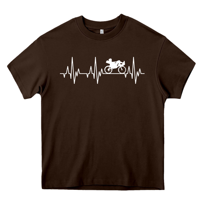 Heartbeat Recumbent Bicycle Bike Cyclist Biking Heavy Core Tee by artisFamous | Teevron