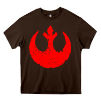 Chocolate Brown distressed rebel alliance symbol Heavy Core Tee - artisFamous