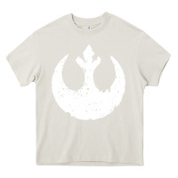 Cream distressed rebel alliance symbol Heavy Core Tee - artisFamous
