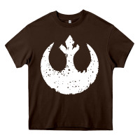Chocolate Brown distressed rebel alliance symbol Heavy Core Tee - artisFamous