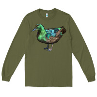 Army Green Cayuga Duck Long Sleeve Tee - LillyAllenDesigns