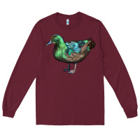 Burgundy Cayuga Duck Long Sleeve Tee - LillyAllenDesigns