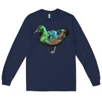 Navy Cayuga Duck Long Sleeve Tee - LillyAllenDesigns