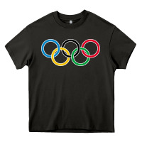 Asphalt Olympic Rings Heavy Core Tee - artisFamous
