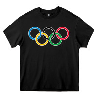 Black Olympic Rings Heavy Core Tee - artisFamous