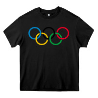 Black Olympic Rings Heavy Core Tee - artisFamous