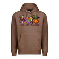 Chestnut peace love halloween Premium Hoodie - BarkalooDesign