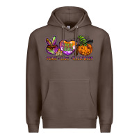 Coffee peace love halloween Premium Hoodie - BarkalooDesign