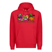 Red peace love halloween Premium Hoodie - BarkalooDesign