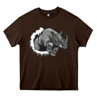 Chocolate Brown Rhino Heavy Core Tee - artisFamous