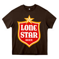 Chocolate Brown lone star beer Heavy Core Tee - artisFamous