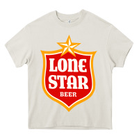 Cream lone star beer Heavy Core Tee - artisFamous