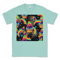 Seafoam pride cupcake seamless pattern Classic Tee - FaDigitalArtStudio