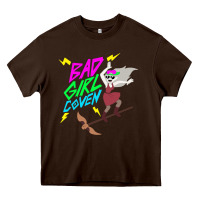 Chocolate Brown BAD GIRL COVEN - THE OWL HOUSE Heavy Core Tee - artisFamous